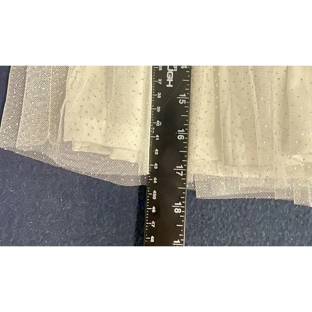 Nanette Baby Silver White Girls Dress Size 18‎ Months 18m Formal Summer Wedding